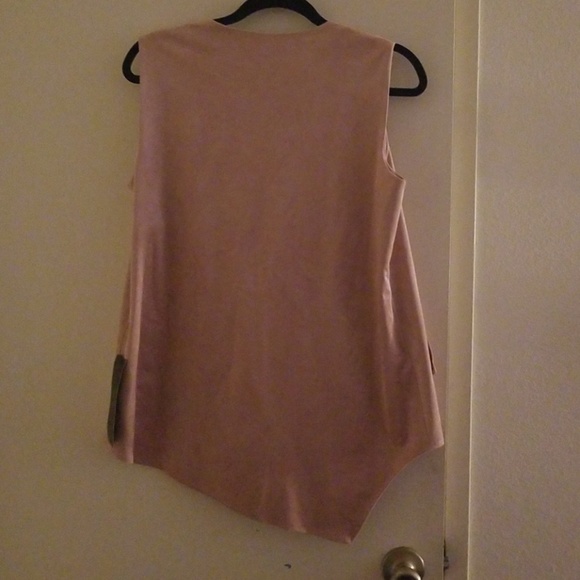 COPY - NWT BCBG Maxazria asymmetrical suede Top - Picture 3 of 3